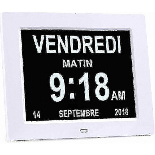 Ψηφιακό ρολόι ημερολογίου LCD TTMA 8" με ημερομηνία, ρολόι ημερολογίου με ημερ
