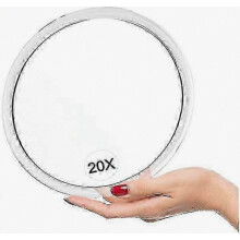 Μεγεθυντικός καθρέφτης 20X με βεντούζες (στρογγυλός 15 cm) - Ιδανικός για