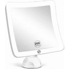 Scáthán Formhéadúcháin 20x le Solas LED, Scáthán Smididh Soilsithe Uasghrádaithe le Formhéadú