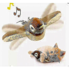 Electronic Interactive Bird Cat Toy Hanging Pet Flapping Sparrow -NEW