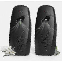 Lot de 2 désodorisants automatiques avec minuterie réglable - Fixation murale/sur pied pour usage domestique et commercial