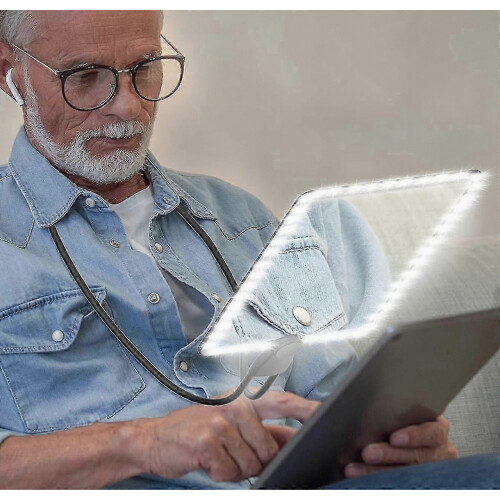 Μεγεθυντικός φακός 5X Hands-Free με 50 LED, μεγεθυντικός φακός σελίδας με λαιμόκοψη