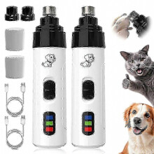 Ensemble de 2 limes à ongles USB Heusom Silent Groom Pro, pour un toilettage silencieux et précis des ongles de votre chien.