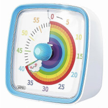60 minuutin visuaalinen ajastin yövalolla, lähtölaskenta-ajastin, Pomodoro-ajastin sateenkaarikuviolla lapsille