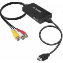 Rca To Hdmi Converter, Composite To Hdmi Adapter Support 1080p Pal/ntsc A w