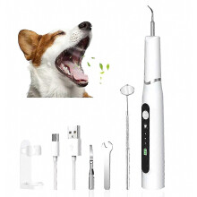 Cepillo de dientes ultrasónico portátil para perros, cepillo de dientes eléctrico para perros, dientes blancos brillantes, limpiador pr