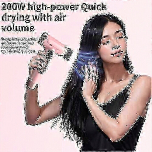 Νεότερο ασύρματο πιστολάκι μαλλιών 2025 200 Watt 15000mAh USB επαναφορτιζόμενο με 1