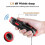 Multi-Use Electronic Whistle with SOS Light, Flashlight, and Lanyard - Red w 5
