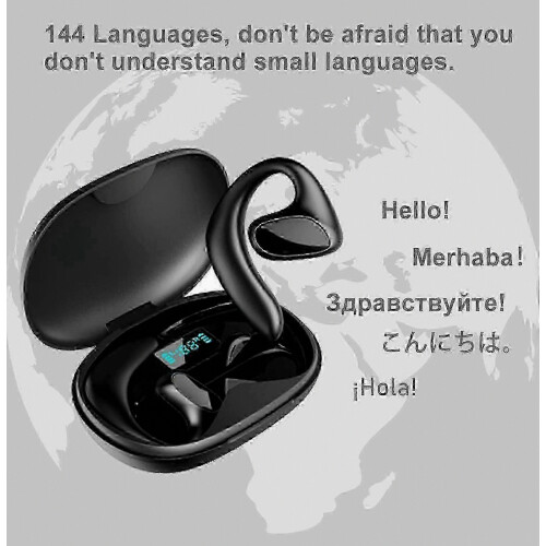 Ακουστικά Talkbuds Qinux Bluetooth Translator, Συνδυάζονται με την εφαρμογή μετάφρασης γ 1
