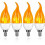 E14 Flame Effect LED Bulb 3W Decorative Flickering Light With 3 Lighting Modes Dimmable Vintage Style 4 Pack BF6 1