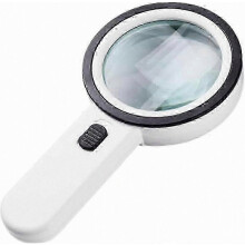 Loupe de poche avec grossissement 60x et éclairage, portable et pratique pour la lecture et l'inspection