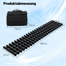Paquete de 2 alfombrillas de tracción de neumáticos con bolsa de ayuda a la tracción de emergencia, color negro, 98 x 21 x 2,8 cm