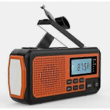 Notfall-Multifunktionsradio mit Handkurbel, AM/FM-Empfang, Solarfunktion, USB-Ladefunktion und LED-Taschenlampe für den Außeneinsatz