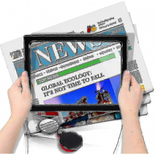 Μεγεθυντικός φακός ανάγνωσης χωρίς χέρια με φως LED μεγέθυνση 3x 1