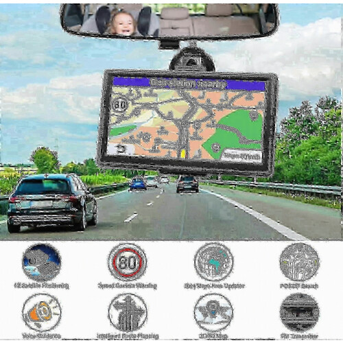 GPS αυτοκινήτου - 7 ιντσών, δωρεάν ενημερώσεις χαρτών εφ' όρου ζωής, κάμερες 1