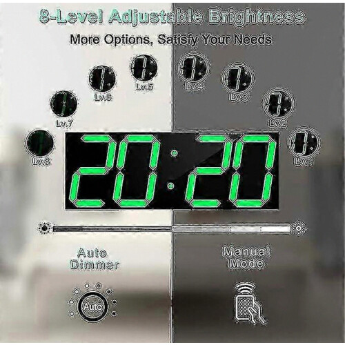 Digital LED Wall Clock with Large Display, Easy to Read Numbers for Home Office Use 2
