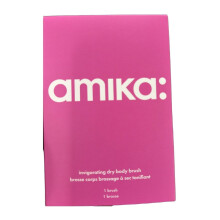 amika Invigorating Dry Body Brush - Natural Boar Bristle Beech Wood Exfoliating Brush, New in Box
