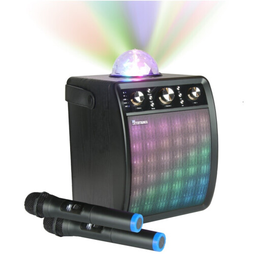 Karaoke Machine 2 Wireless Microphones & Disco Light. Mr Entertainer Moonbox