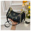 (Black) Presbyopic print meniscus armpit bag Decorative chain bag 1