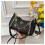 (Brown black) Presbyopic print meniscus armpit bag Decorative chain bag 1
