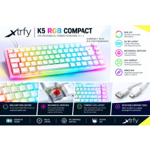 Cherry K5 RGB Compact 65% Gaming Keyboard White