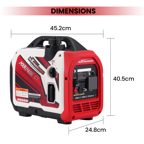 2000W Inverter Generator benzin Silent 58dB Bærbar til Camping Home Backup 2