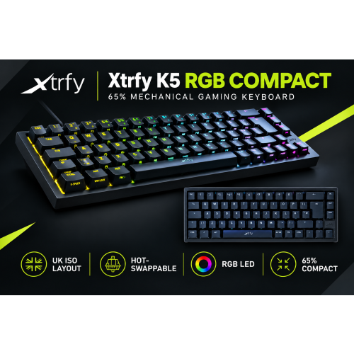 Cherry K5 RGB Compact 65% Gaming Keyboard Black