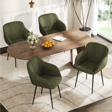 (Olive Green, Set of 4) GOEURVANT Dining Chairs