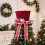 Living And Home Sequin Christmas Tree Topper Hat with Bow & Snowflake 1