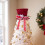 Living And Home Sequin Christmas Tree Topper Hat with Bow & Snowflake 3