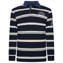 (6XL, Navy) Kam Mens Big & Tall Multi Stripe Rugby Long Sleeve Polo Shirt