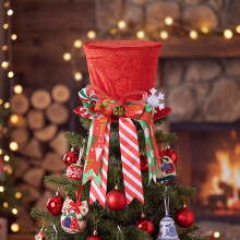 Santa Hat Christmas Tree Topper