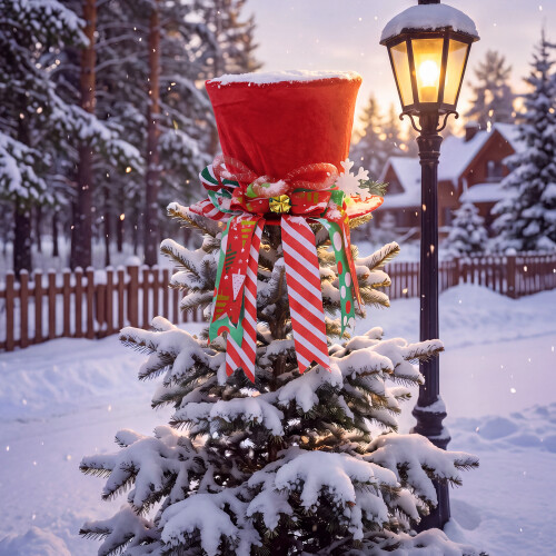 Living And Home Santa Hat Christmas Tree Topper 2