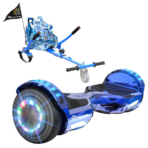 EVERCROSS EVERCROSS Hoverboards with Seat Attachment Hoverkart, Bluetooth, LED Light