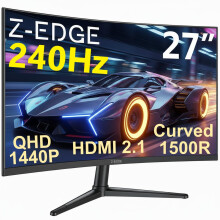 Z-Edge 27 Inch Curved Gaming Monitor 240Hz QHD 2560x1440 VA 1500R HDMI 2.1