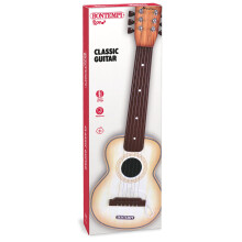 Guitarra de plástico infantil, 55 cm, com cordas de metal.