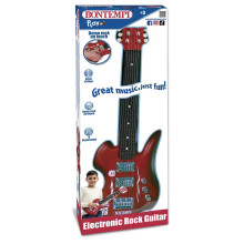Guitarra eletrônica de rock com 6 cordas e 8 músicas de demonstração.