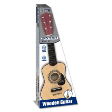 Violão clássico de madeira para crianças, 55 cm, com palheta.