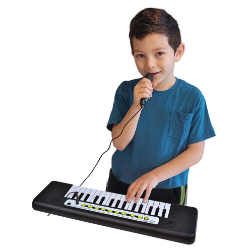 Teclado eletrônico de 32 teclas com microfone, sons e ritmos. 2