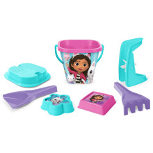 Conjunto de areia para casa de bonecas da Gabby, kit com 7 peças para praia e caixa de areia.