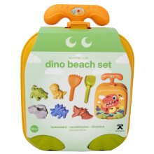 Zestaw zabawek plażowych „Dinozaur” z wózkiem do ciągnięcia, 8 elementów