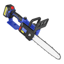 Brushless 12-Inch Cordless Chainsaw with 4.0Ah Battery - Includes 2 Chains, 10 m/s Chain Speed, Pruning and Wood Cutting