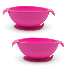 Callowesse Baby Silicone Suction Bowl Pink 2pk