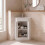 Bathroom Floor Standing Corner Vanity Unit White Gloss Double Door Flat Pack 2