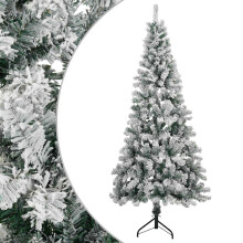 (240 cm) vidaXL Artificial Christmas Tree 180 cm PVC and Steel Green and White