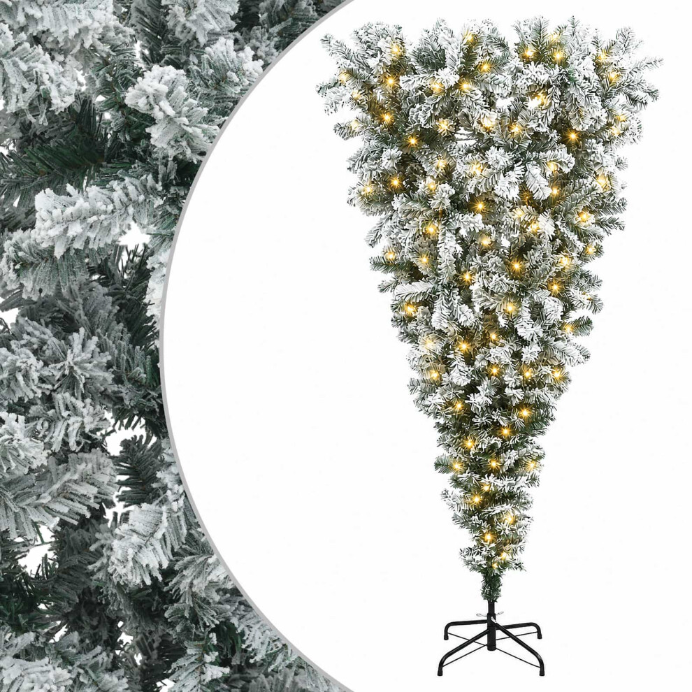 Vidaxl Upside-Down Artificial Hinged Christmas Tree 150 Cm 150 Leds