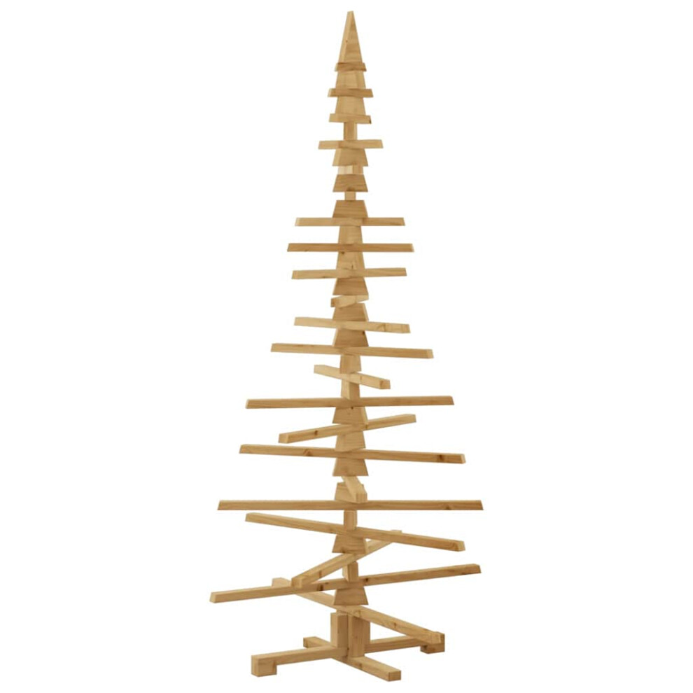 Vidaxl (Brown Finish, 180 Cm) Wooden Christmas Tree For Decoration 150 Cm Solid Wood Pine