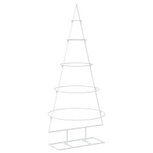 (White, 125 cm) vidaXL Metal Christmas Tree with Stand Gold 90 cm Powder-coated steel
