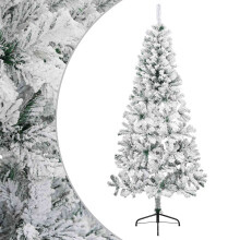 (Green and white, 240 cm) vidaXL Artificial Christmas Tree 240 cm PVC and Steel Green and White