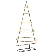 (Black, 125 cm) vidaXL Metal Christmas Tree with Stand Gold 90 cm Powder-coated steel